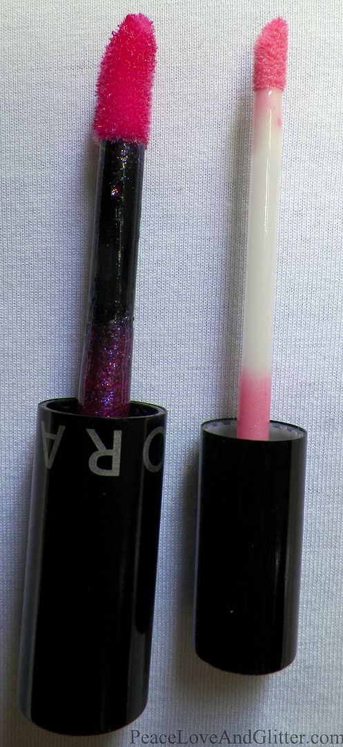 Sephora Collection Sparkle Vinyl Gloss applicator compared to a regular applicator.