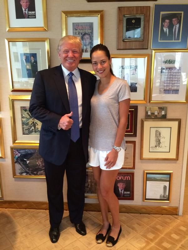 Ana Ivanovic dan Donald Trump