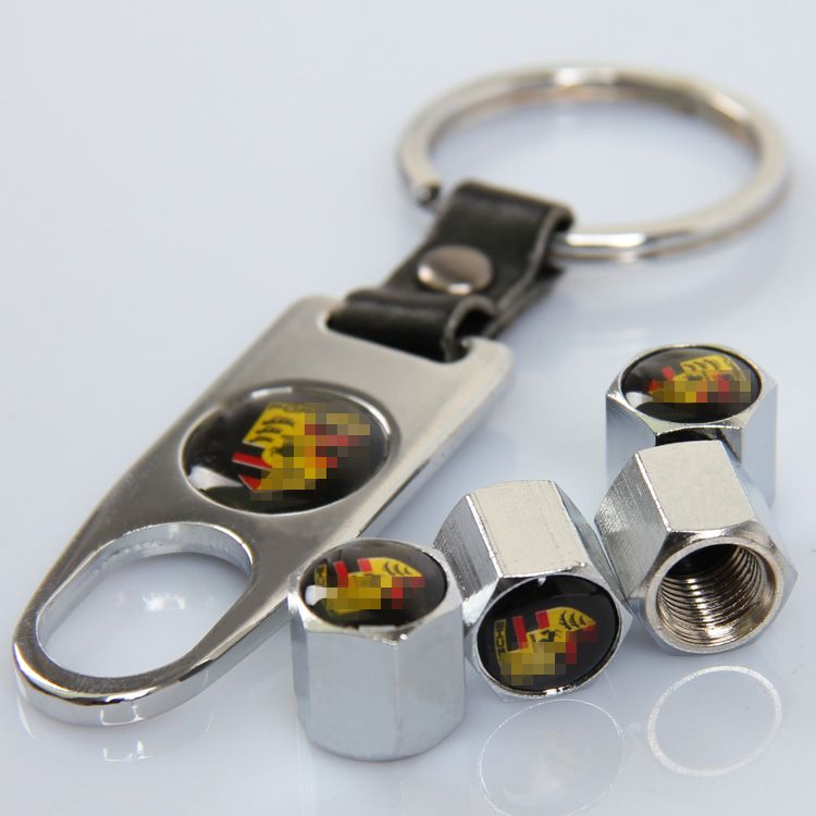 Fit For Porsche Wheel Tire Tyre Stem Air Cover Valve Caps 4Pcs Silver