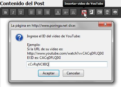 Tutorial Gráfico Poner Videos Online en Poringa!