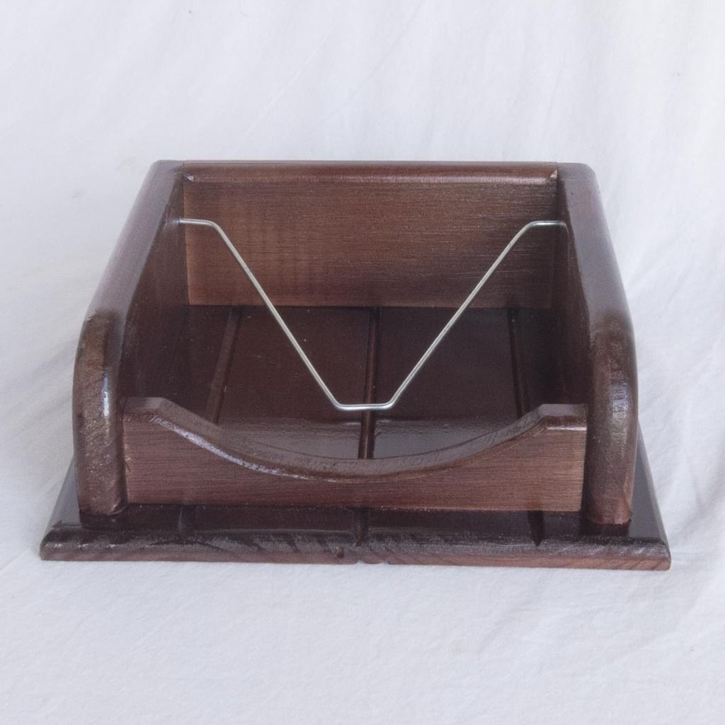 Wooden Cocktail Napkin Holder 1 Compartment Metal Stay eBay