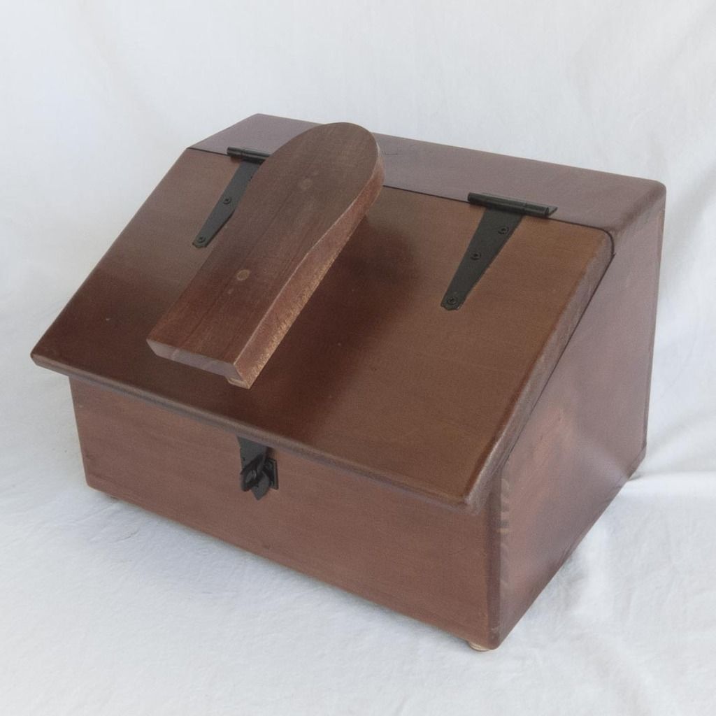 wooden shoe polish box