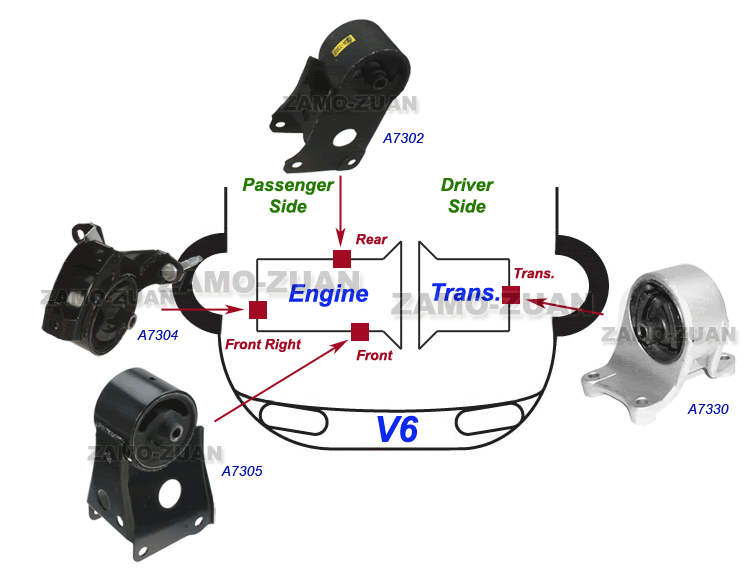Diagram 2000 nissan maxima motor mounts #4