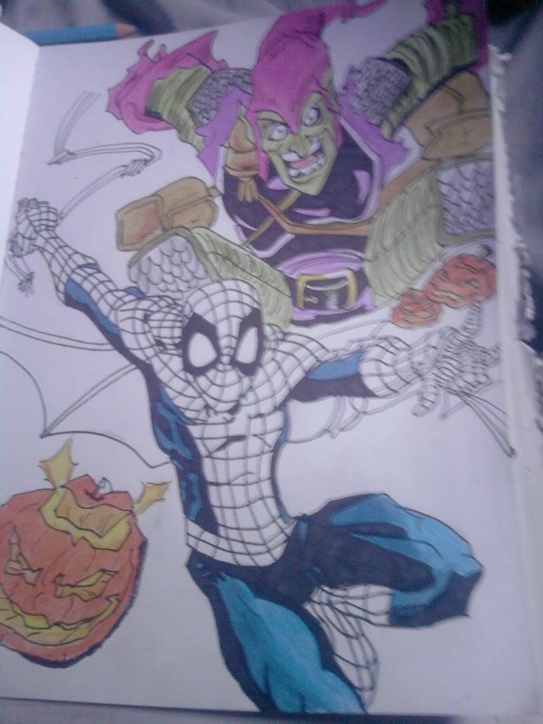 Pasate por mi dibujo de Spiderman Vs. Duende Verde (pasos) Pasate por mi dibujo de Spiderman Vs. Duende Verde (pasos)