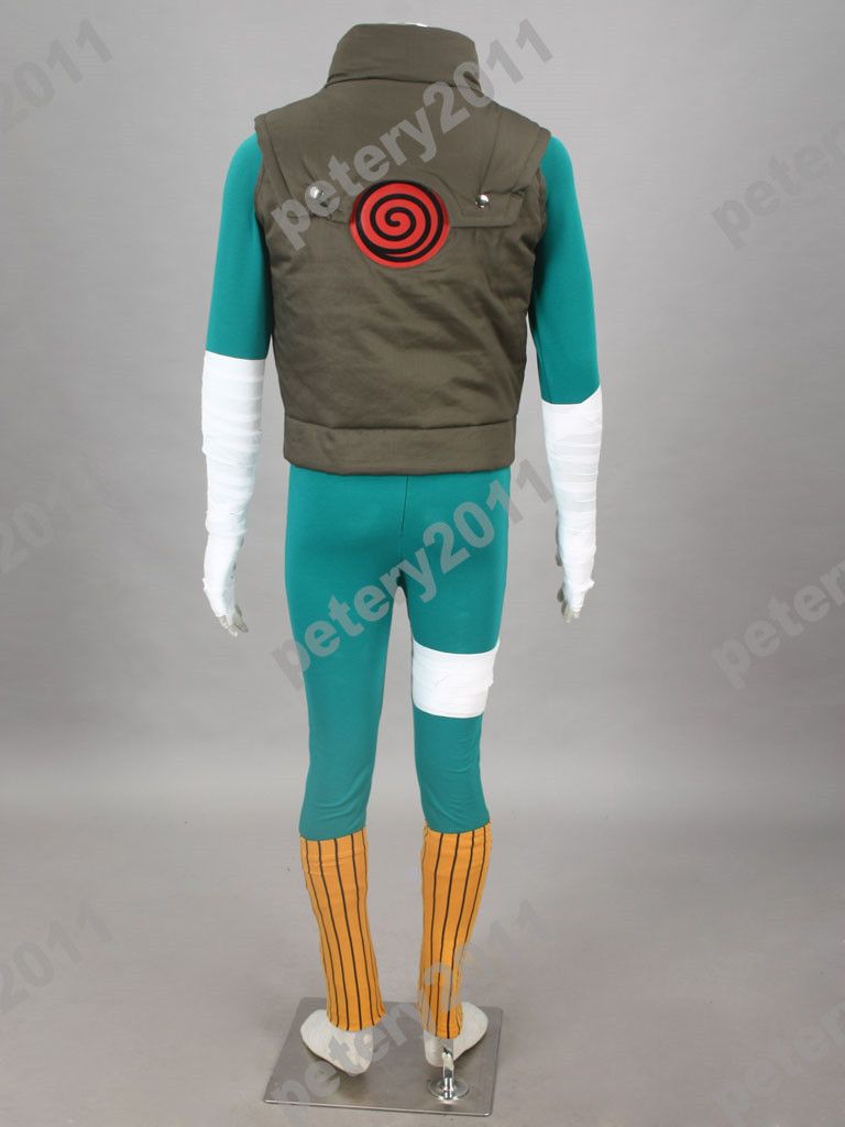 Naruto Anime Cosplay Costumens Rock Lee Cosplay Costume 2nd Halloween
