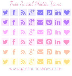 feminine free social media icons