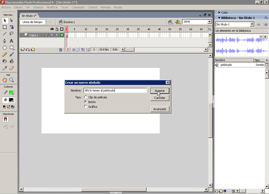 FLASH TUTORIAL SONIDO flash tutorial sonido: