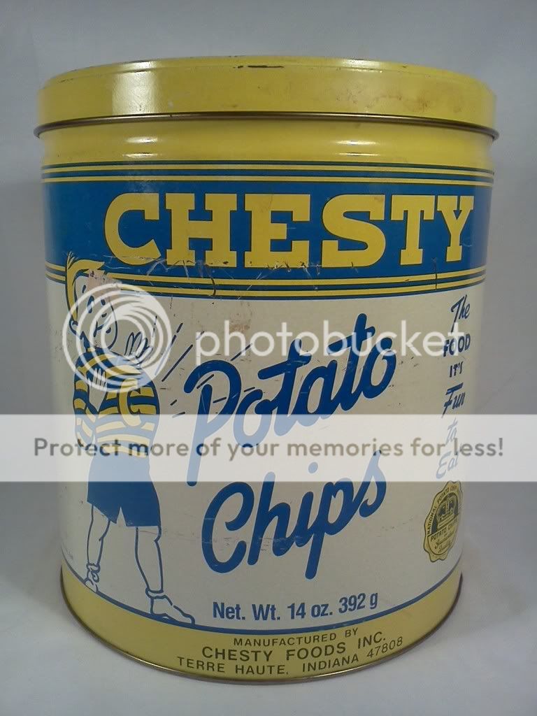   Chip Tin 14 oz Can 40th Anniv. Terre Haute Indiana NICE  