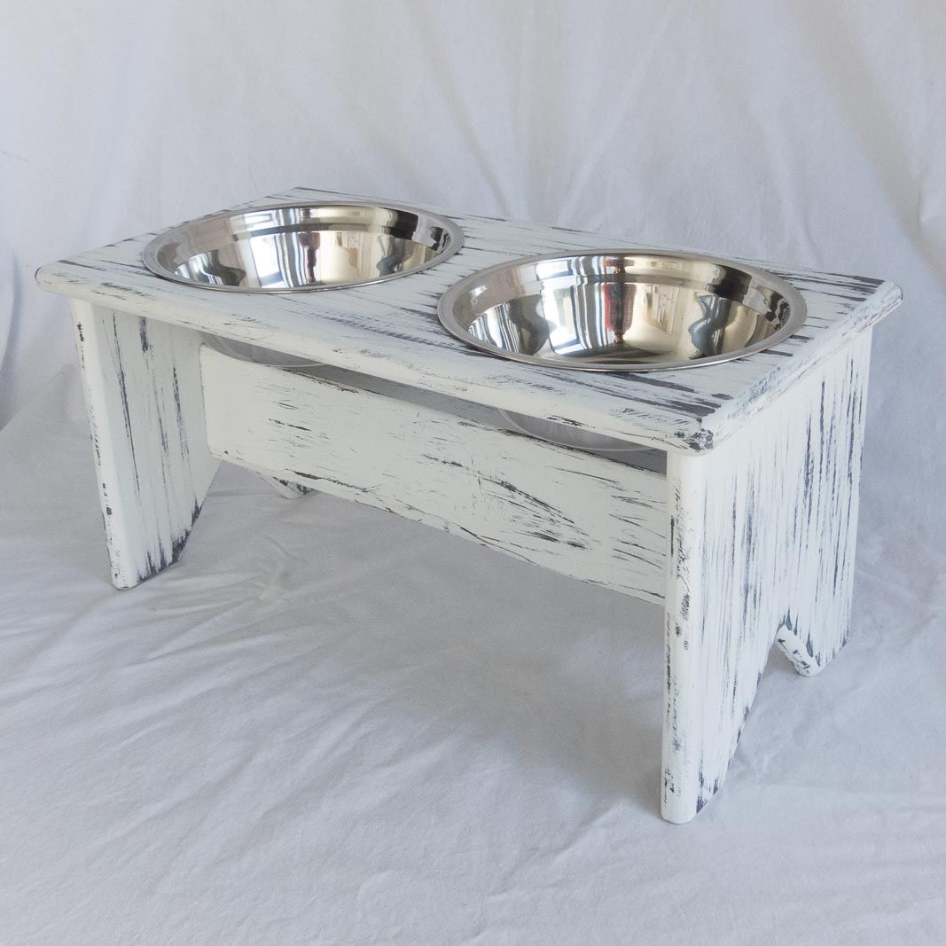 Elevated Dog Bowl Stand - Wooden - 2 Bowls - 250 mm/10