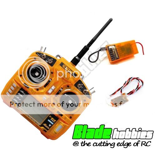 RC Orange 2.4Ghz DSM2 6CH Transmitter & Receiver + Satellite RX Plane