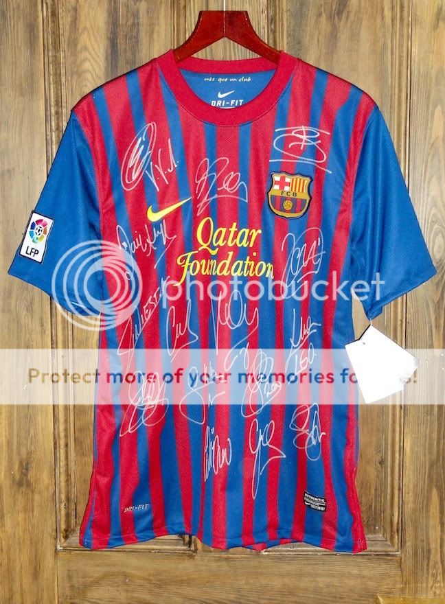 Genuine Hand Signed Barcelona Shirt Jersey Original Authentic 