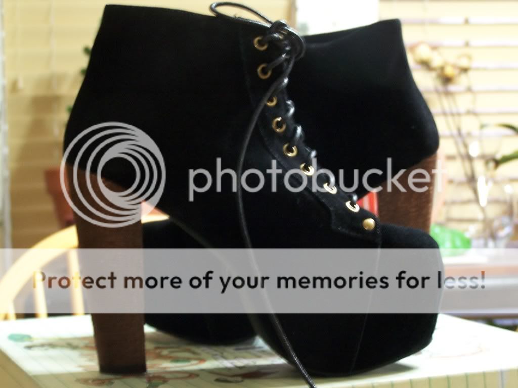 Jeffrey Campbell Lita Black Suede Booties Size 6 Overseas Available 