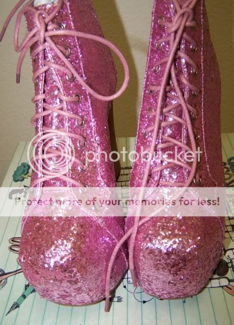 Jeffrey Campbell Lita Pink Glitter booties Overses avail  